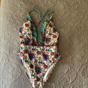 Nanette Lepore cutout one piece swimsuit, S